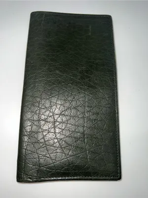 Rolfs Dark Green Long Water Buffalo Skin Leather Wallet 7” X 3.75” thumbnail 2