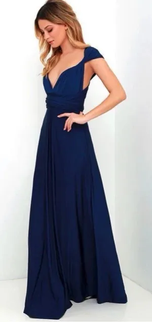 Lulu's Blue wrap Maxi Dress thumbnail 1