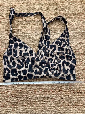 High-Waist Leopard Print Bikini Set - Black and Cream XL thumbnail 6