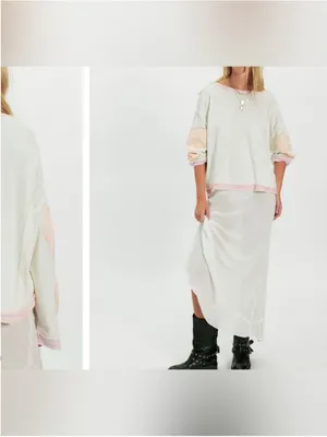 NWOT Free People We The Free You're A Star Tee - Mint Heart Combo - Large thumbnail 5