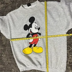 Vintage 1980 Mickey Unlimited Mouse Uni-Sex XL Heather Gray Pullover Sweatshirt thumbnail 6