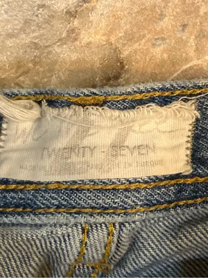 Free People We The Free Maggie Mid Rise Straight Leg Distressed Jeans Blue 27 thumbnail 2