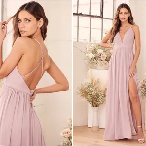 LULU's Bridesmaid Prom Wedding Flowy Romantic Elegant Sexy Maxi Dress thumbnail 2