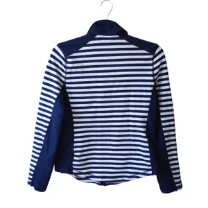 Lauren Active Ralph Lauren Navy White Striped Full Zip Track Jacket Womens Large thumbnail 5