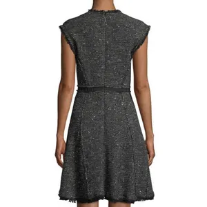 Rebecca Taylor Womens Dress Size 8 Black Sparkle Stretch Tweed Sleeveless $495‎ thumbnail 13