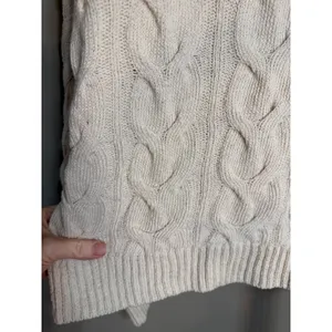 Free People Washed Cable V-Neck Knit Sweater Cream XL NWT Quiet‎ Luxury thumbnail 6