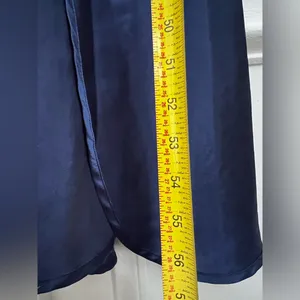 Victoria’s Secret blue maxi slip nightgown dress lace vintage y2k gold label L thumbnail 4