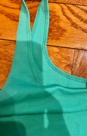 Zara green bodycon Tank Sleeveless back slit midi dress size M thumbnail 9