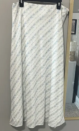 Altar'd State Blue and White Maxi Skirt thumbnail 1