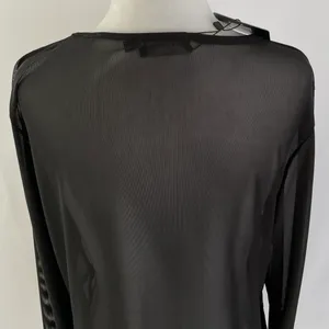 New Pretty Little Thing Weekend In New York Mesh Long Sleeve Top Black Size 10 thumbnail 12