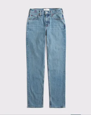 Abercrombie Mid-Rise 90s Straight Jeans thumbnail 5