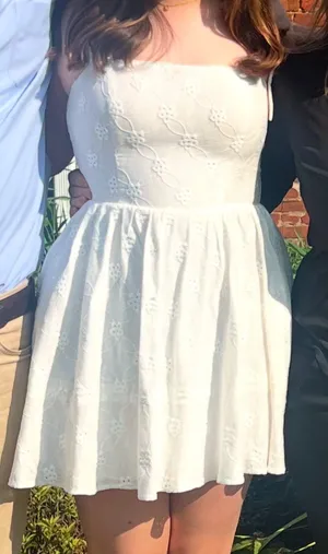 Altar'd State (no longer sold) white mini eyelet dress thumbnail 3