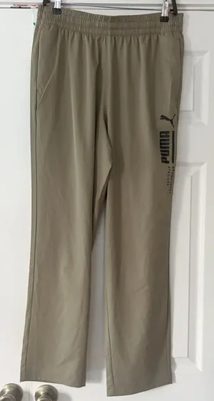 PUMA Lined Up‎ Woven Pants Tan Size Large NWT thumbnail 1