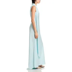 AQUA Long‎ Scarf Bias Cut Gown Size 12 thumbnail 4