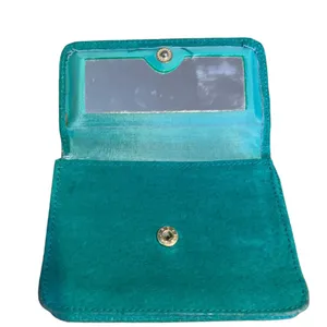 Vintage 1990'S Lillian Vernon Teal.Green Suede Change Purse Wallet thumbnail 6