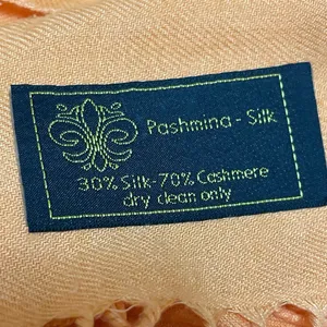 Pashmina Orange Coral Silk Cashmere Fringe Tassel Wrap Shawl Neck Scarf Size OS thumbnail 4