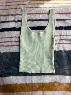 ZARA Light Green Tank Top Lime thumbnail 5