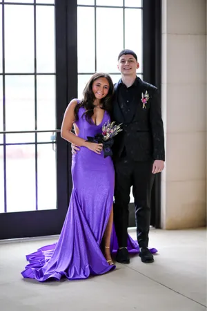 Prom Jovani Purple Dress thumbnail 3