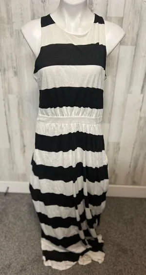 Stripped maxi dress Black Size XL thumbnail 1