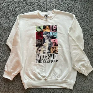 Gildan Taylor Swift Eras Tour Concert White Crewneck Sweatshirt Swiftie Unisex M thumbnail 1