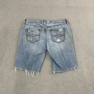 VTG Abercrombie & Fitch Jean Shorts 6 Light Wash Distressed Cut Off Bermuda Y2K thumbnail 5