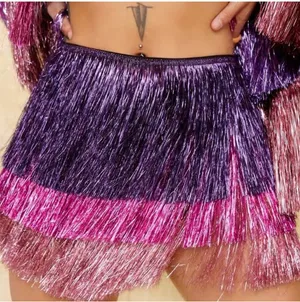 Nasty Gal fringe skirt thumbnail 1
