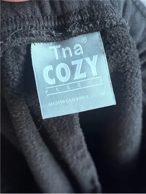 Cozy Fleece Jogger Pants Black Size M thumbnail 3