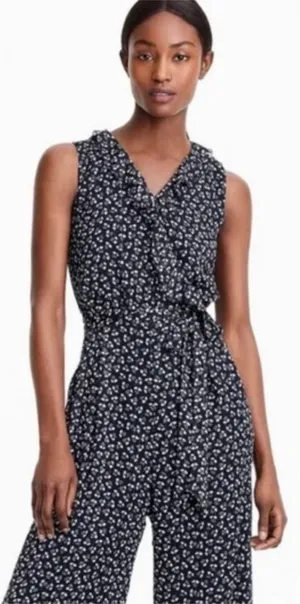 Point Sur x J.Crew Floral Wide Leg Jumpsuit Sz14 thumbnail 1