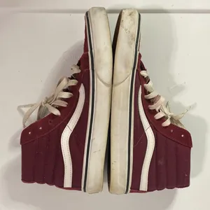 Vans Off the Wall Burgundy High Top Suede Skate Sneakers women’s size 8 thumbnail 7