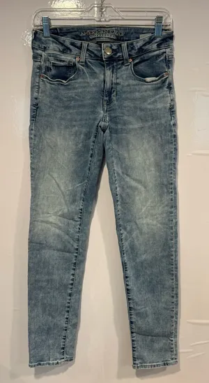 American eagle‎ acid wash skinny jeans thumbnail 1
