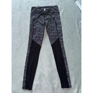 LULULEMON Women's Fit Physique Tight Pant‎ Jacquard Black White Mesh Gauge Sz 4 thumbnail 5