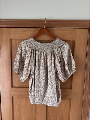 The GREAT. The Honey Top in Cream Mini WildFlower Print Women’s size 1 Small thumbnail 6