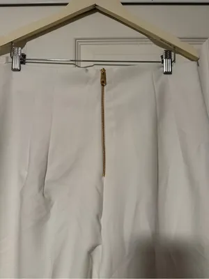 Zara White Ultra High Rise Wide Leg Legged Trousers Pants Luxury Tall thumbnail 4