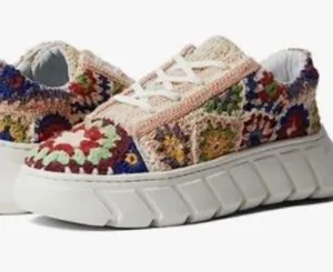 Free People Crochet Sneakers Boho Casual Festival Streetwear Festive Trendy Indi thumbnail 1