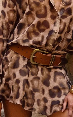 12th Tribe Jasper Brown and Gold Statement Belt Size M/LM/L thumbnail 1