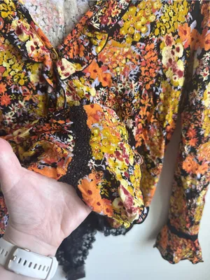 Free People Heat Wave Floral Lace Bodysuit Midnight Combo Size Small NWT thumbnail 6