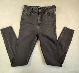 Hollister Ultra High Rise Super Skinny Jeans Black W25 L32 Classic Stretch thumbnail 1