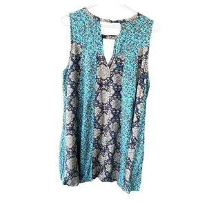 UMGEE size L floral tank top tunic. Loose fit boho festival thumbnail 2