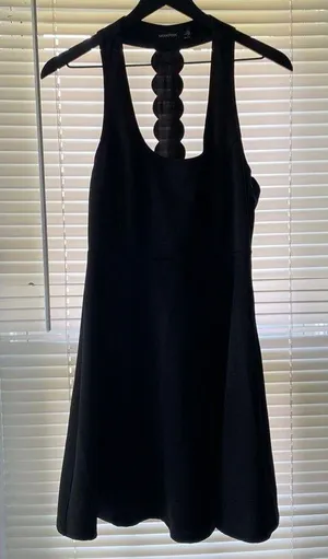 MinkPink black halter cut out black dress, size L thumbnail 1