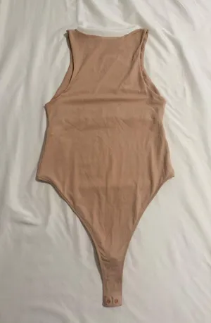 Zara Tan color halter neck bodysuit/S thumbnail 3