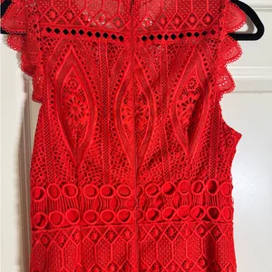 Antonio Melani Red Lace Sheath Dress Size 4 –‎ Cocktail Wedding Guest Party thumbnail 7