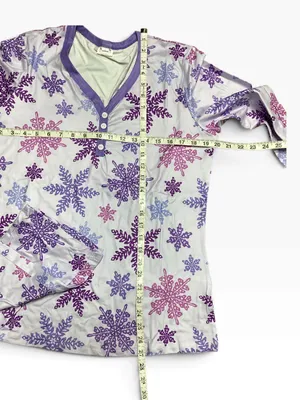 Shirley & Stone winter snowflake pajama set size Large thumbnail 3