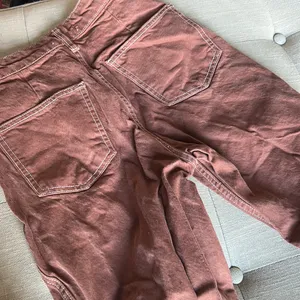 Zara Reddish Brown Thick Denim‎ Wide Leg Jeans thumbnail 7
