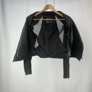 BLANK NYC Mesh Crop Motor City Moto Jacket in Black Size Small‎ thumbnail 4