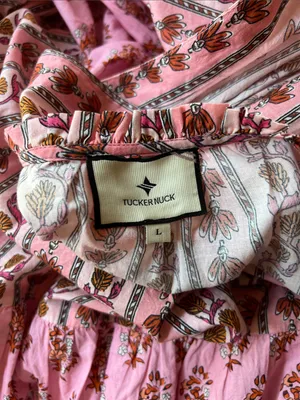 Tuckernuck Pink Camellia Salty Paloma Floral Caftan Maxi Dress Large thumbnail 4
