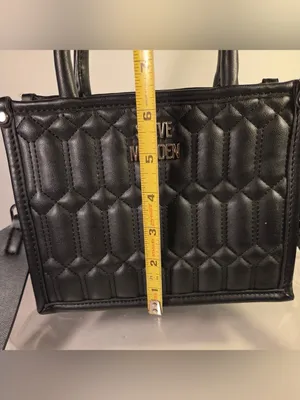 Steve Madden Black Quilted Mini Satchel crossbody new without tag thumbnail 10