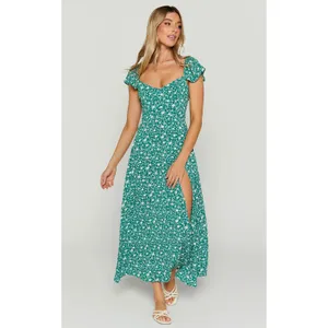 Showpo. Donissa Green Floral Midi Dress thumbnail 2