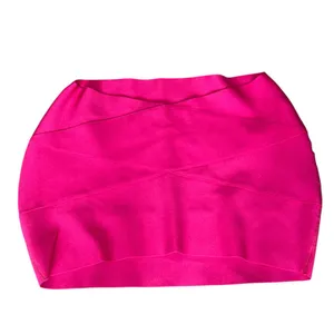 NWT SKIMS KNIT SWIM MINI SKIRT In Magenta Pink Stretch SZ-3X thumbnail 6