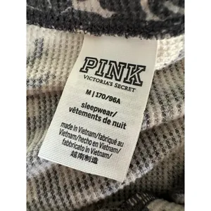 PINK Victoria's Secret Waffle Knit One-Piece Thermal Pajamas Onesie Medium thumbnail 6