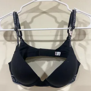 NEW Victoria's Secret Black Bra with Logo Straps thumbnail 1